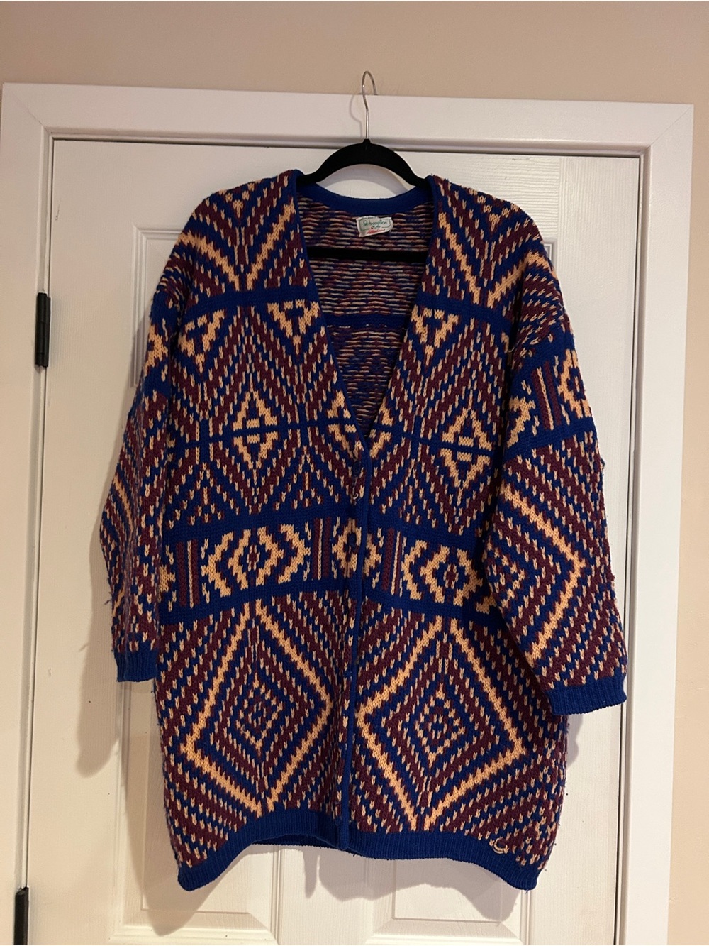 Benetton Vintage 80s Wool Cardigan Sweater
